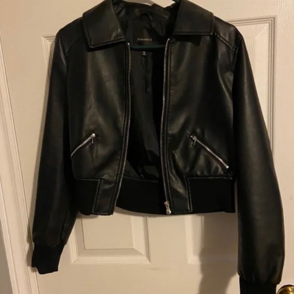 Dynamite pleather bomber jacket - Picture 3 of 3